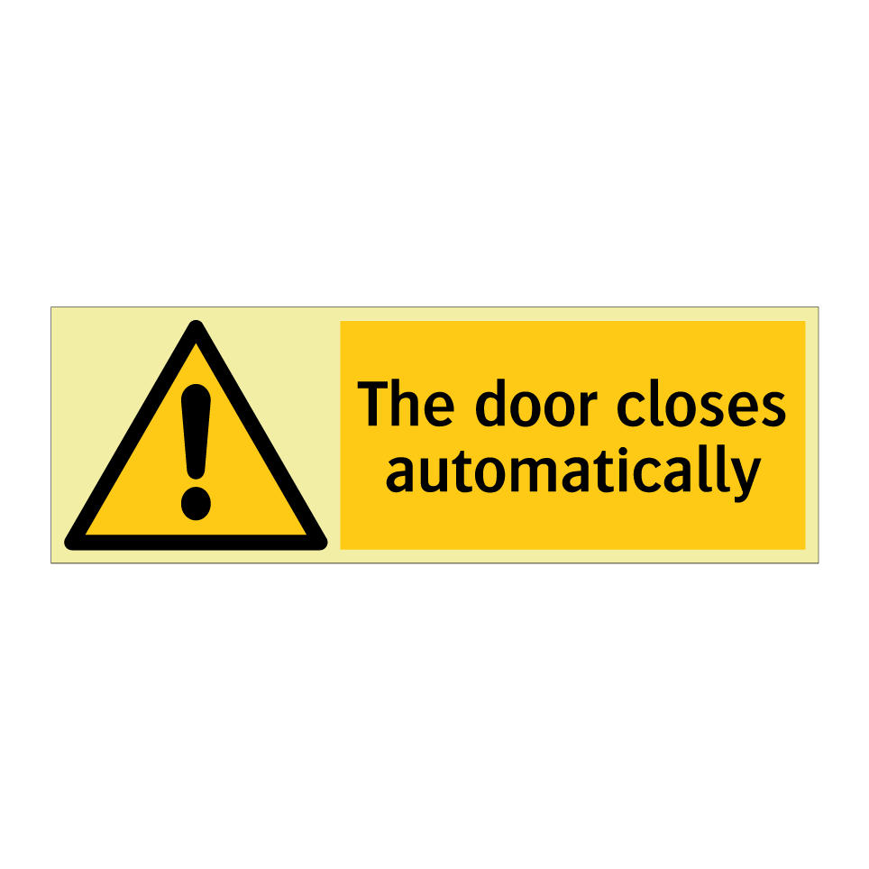 The door closes automatically
