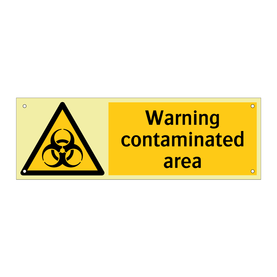 Warning contaminated area