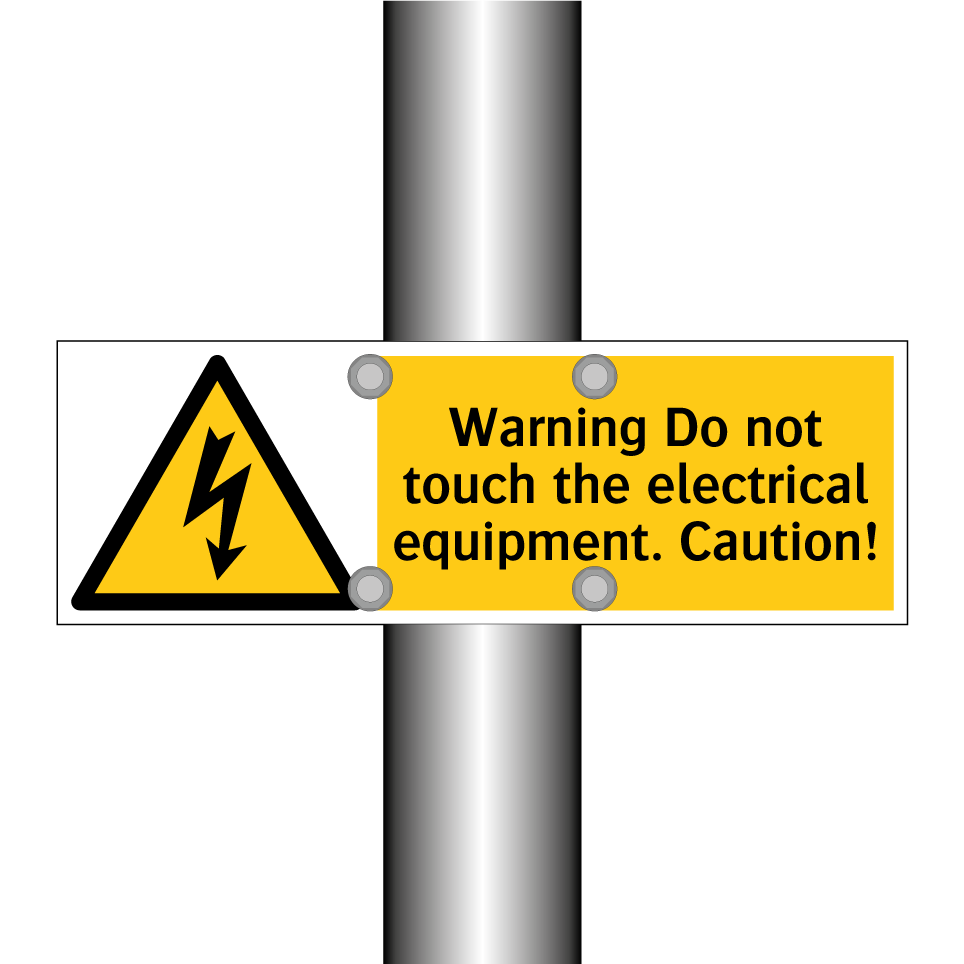 Warning Do not touch the electrical equipment. Caution!
