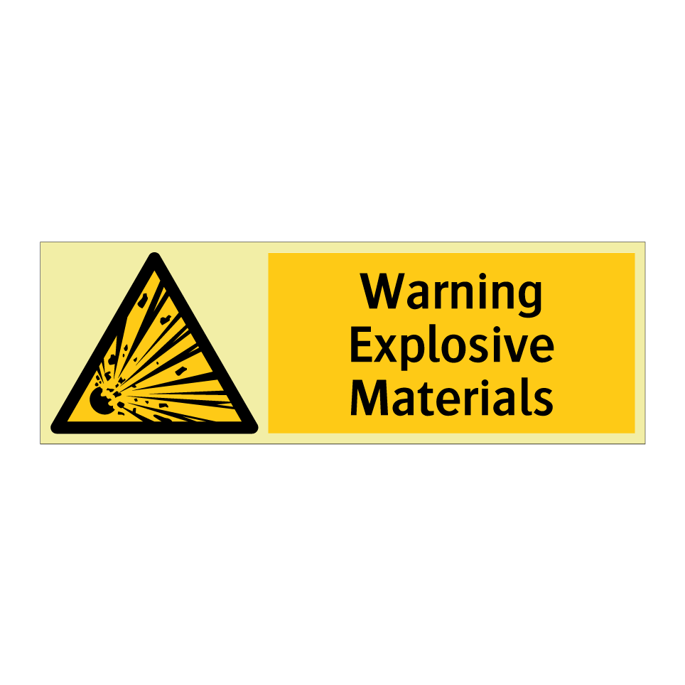 Warning Explosive Materials