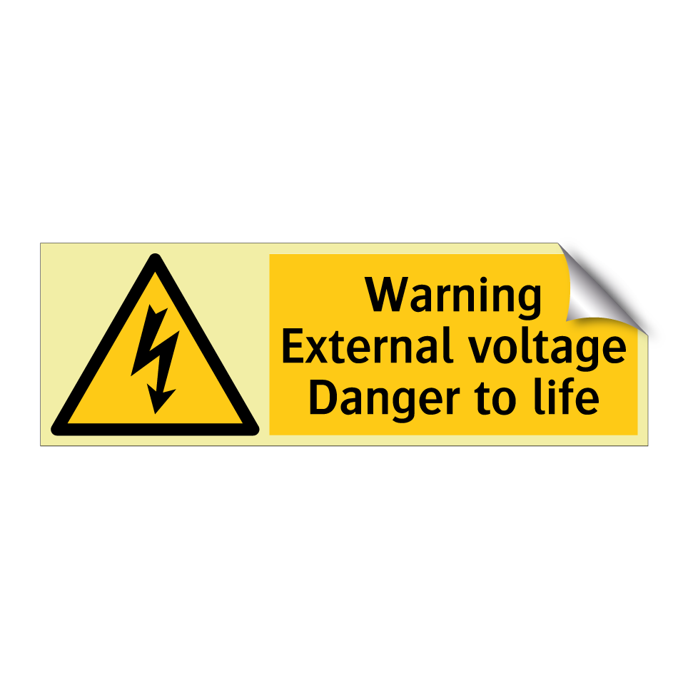 Warning External voltage Danger to life