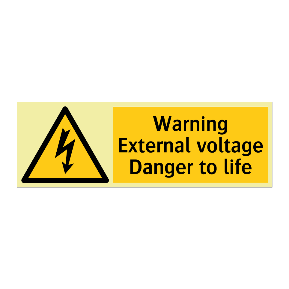 Warning External voltage Danger to life