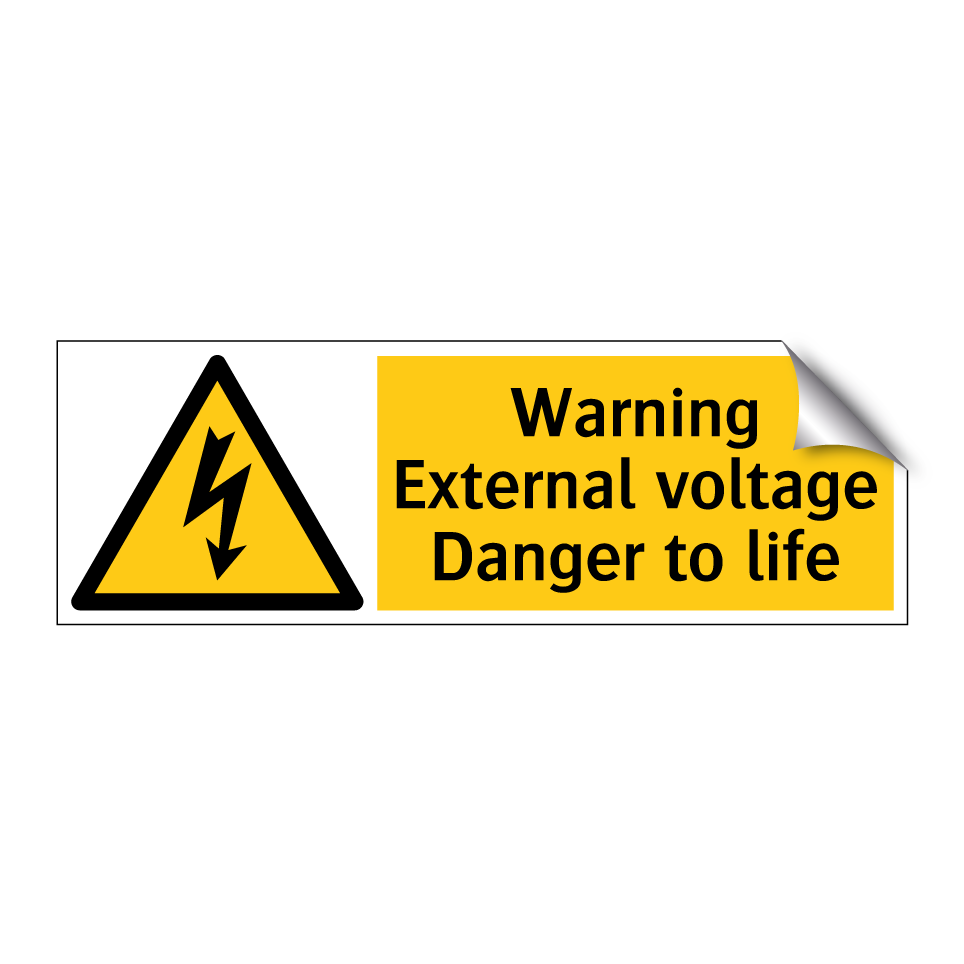 Warning External voltage Danger to life