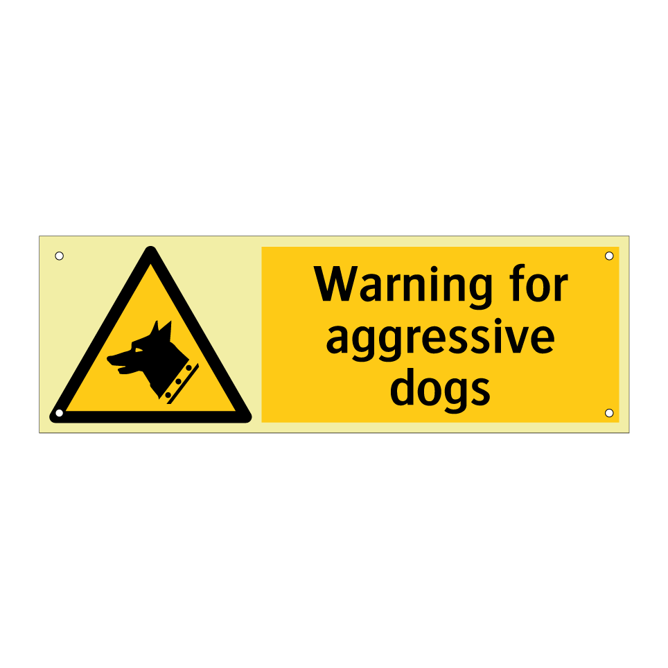 Warning for aggressive dogs