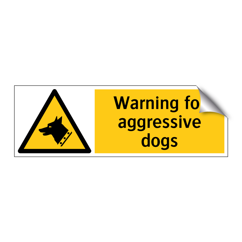 Warning for aggressive dogs