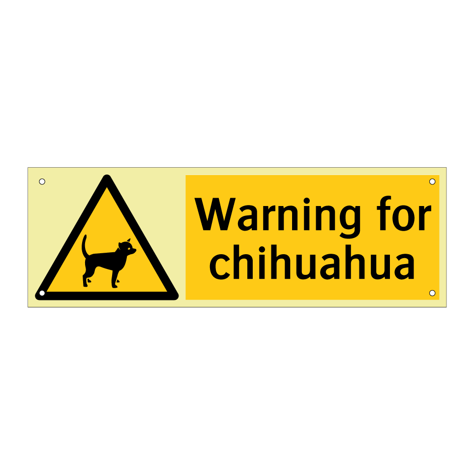 Warning for chihuahua
