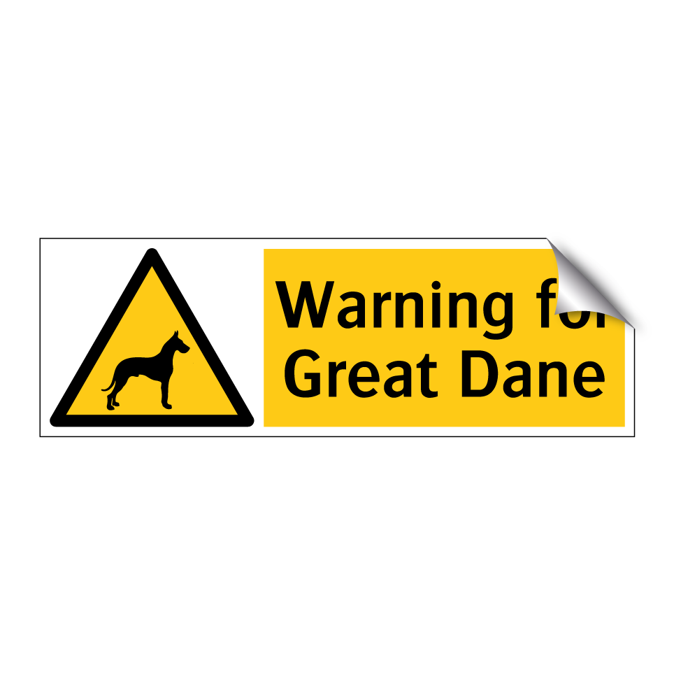 Warning for Great Dane