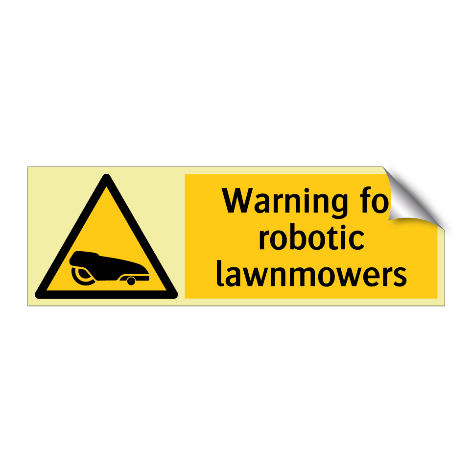 Warning for robotic lawnmowers