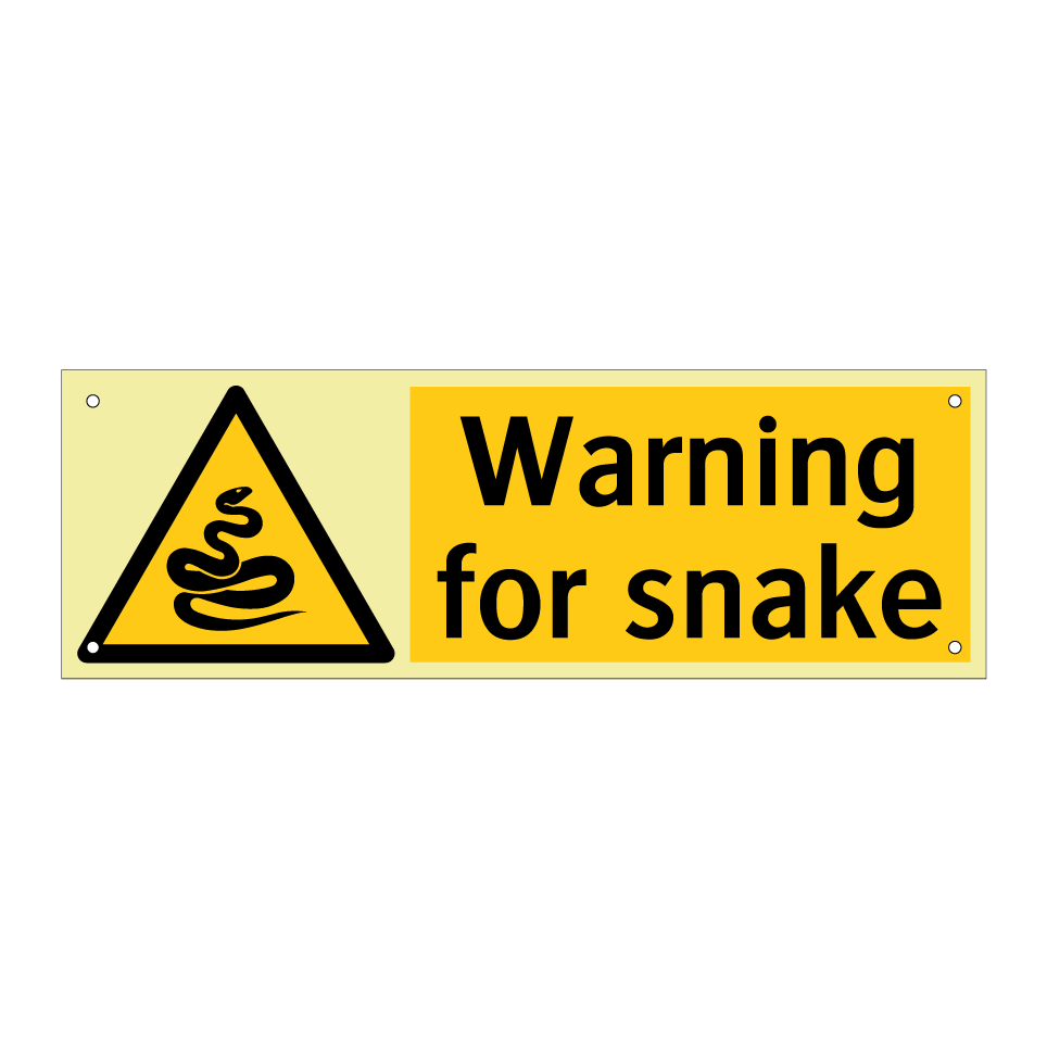Warning for snake