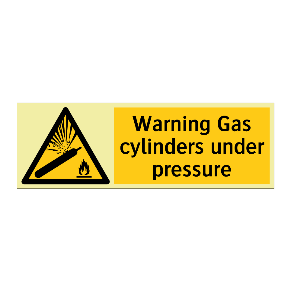 Warning Gas cylinders under pressure