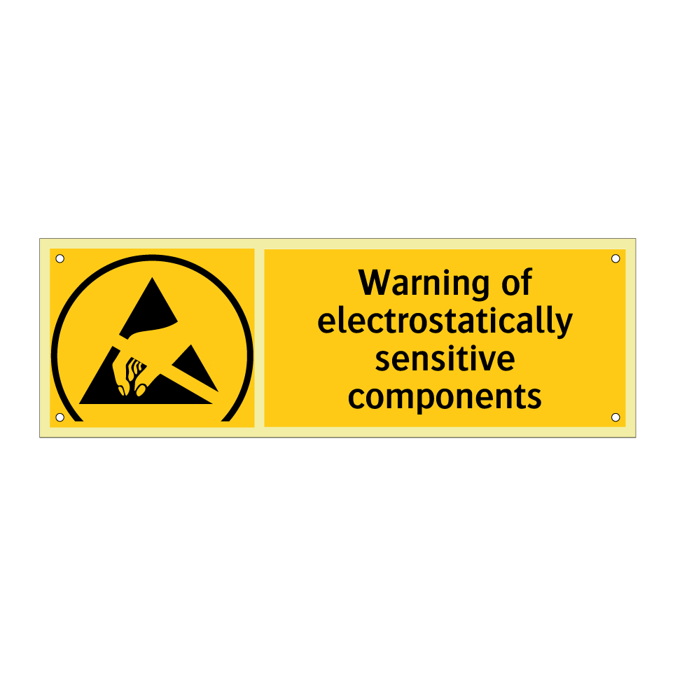 Warning of electrostatically sensitive components