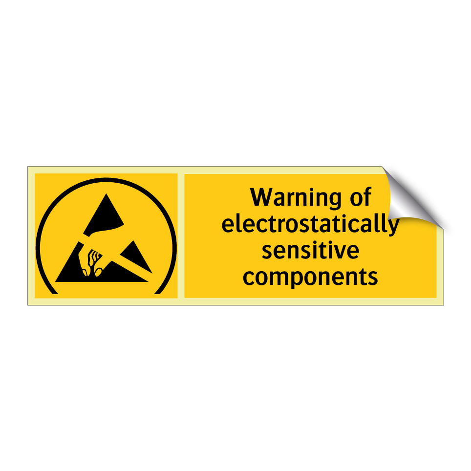 Warning of electrostatically sensitive components