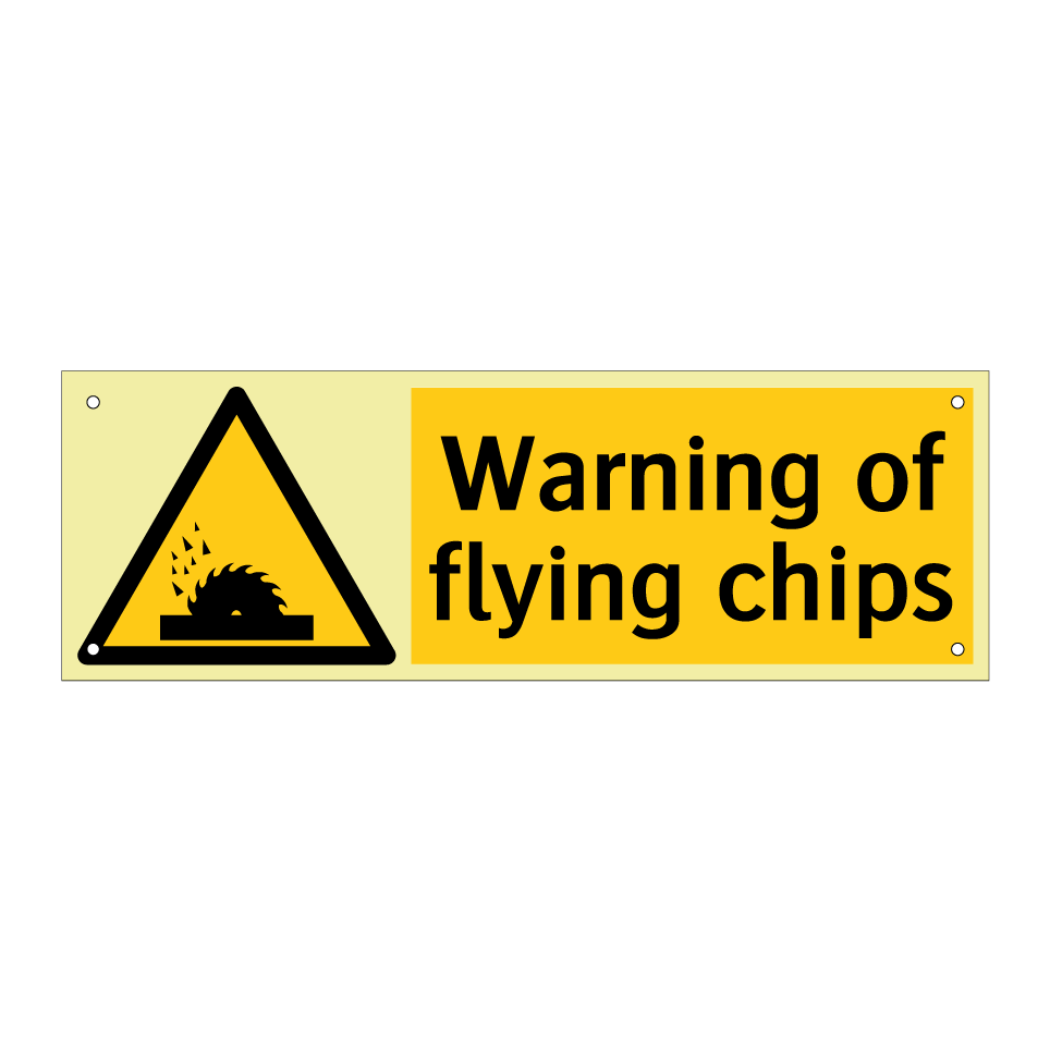 Warning of flying chips