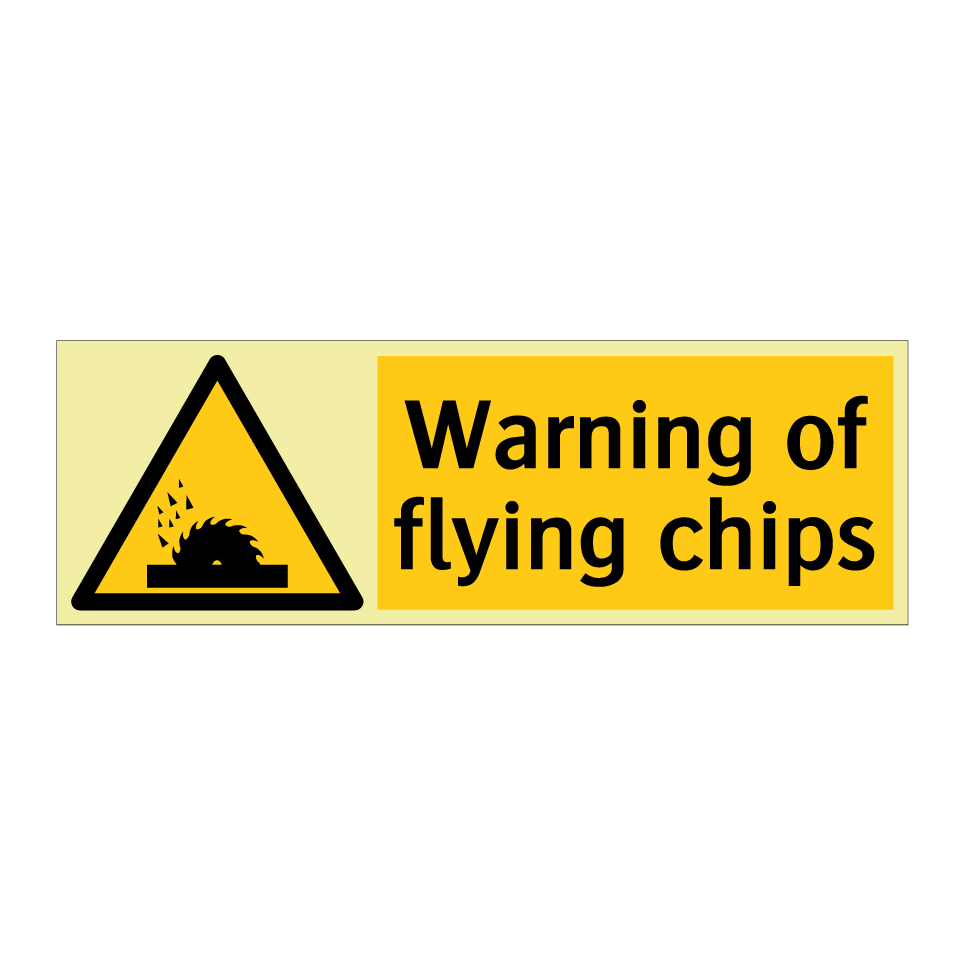 Warning of flying chips