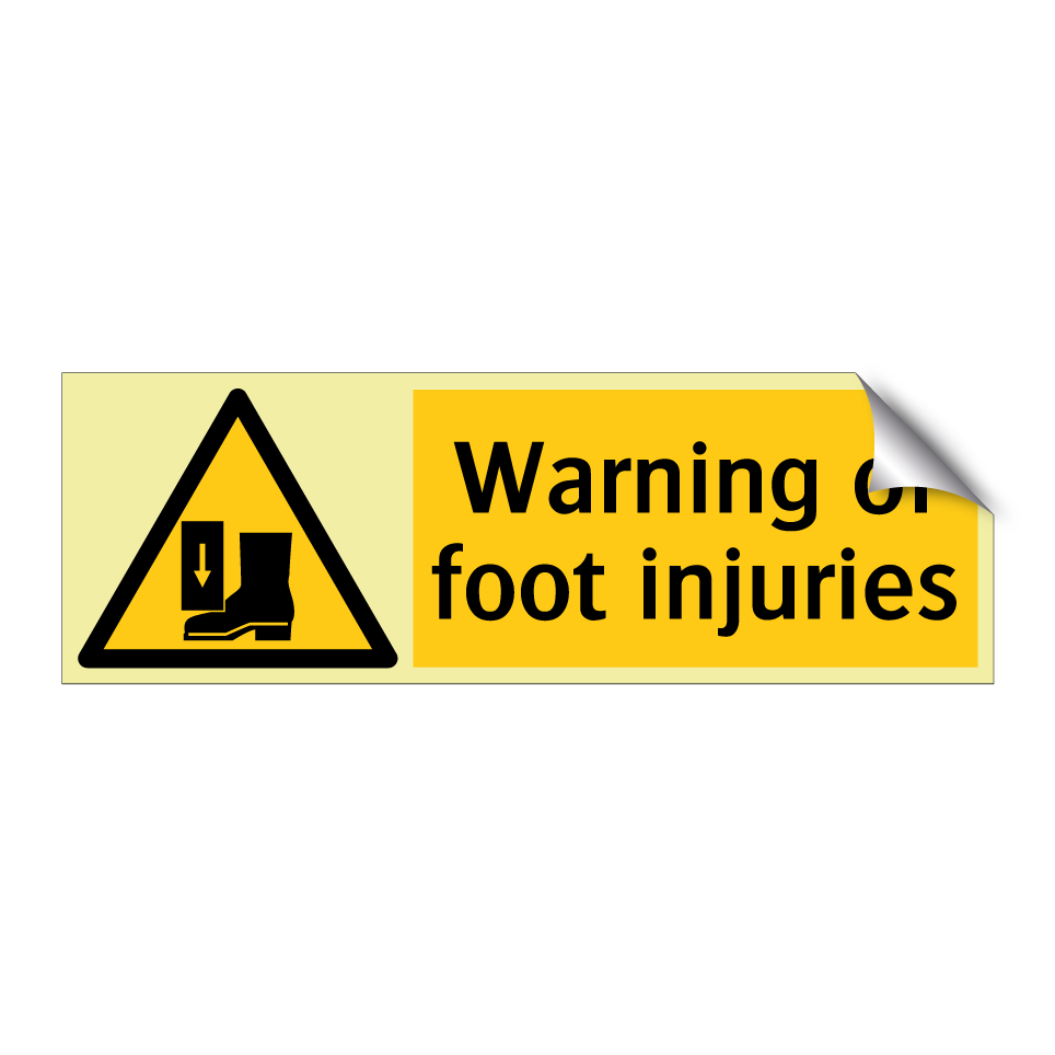 Warning of foot injuries