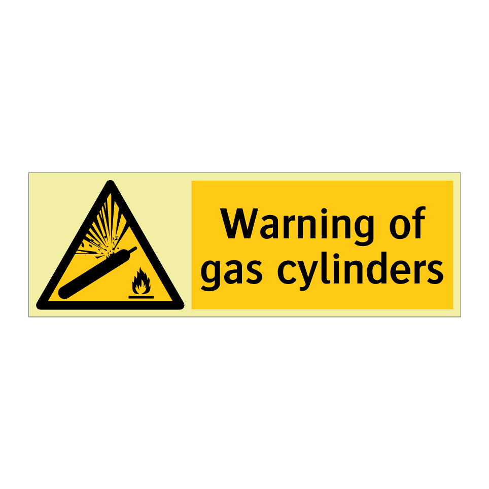 Warning of gas cylinders