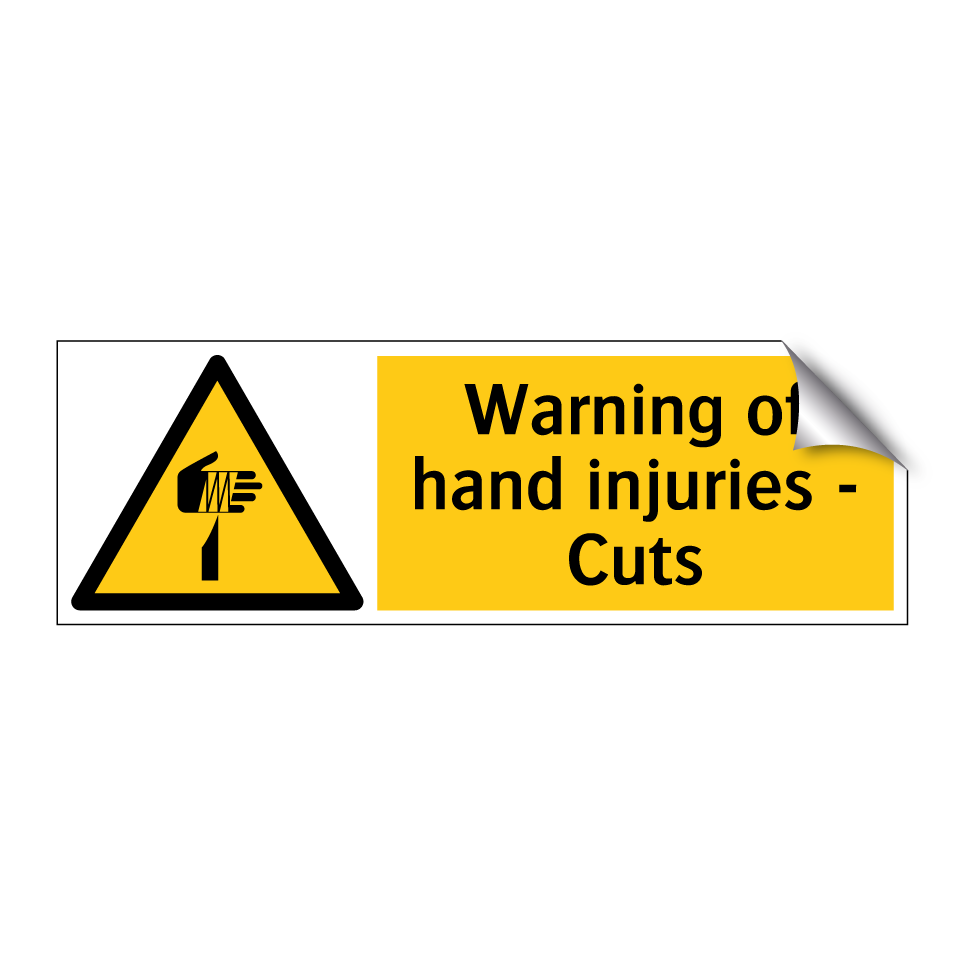 Warning of hand injuries - Cuts