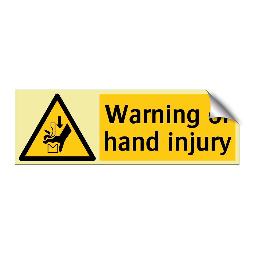 Warning of hand injury