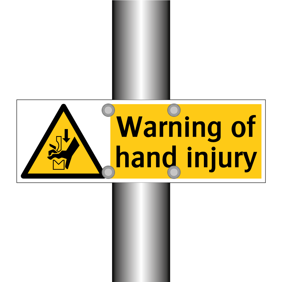Warning of hand injury