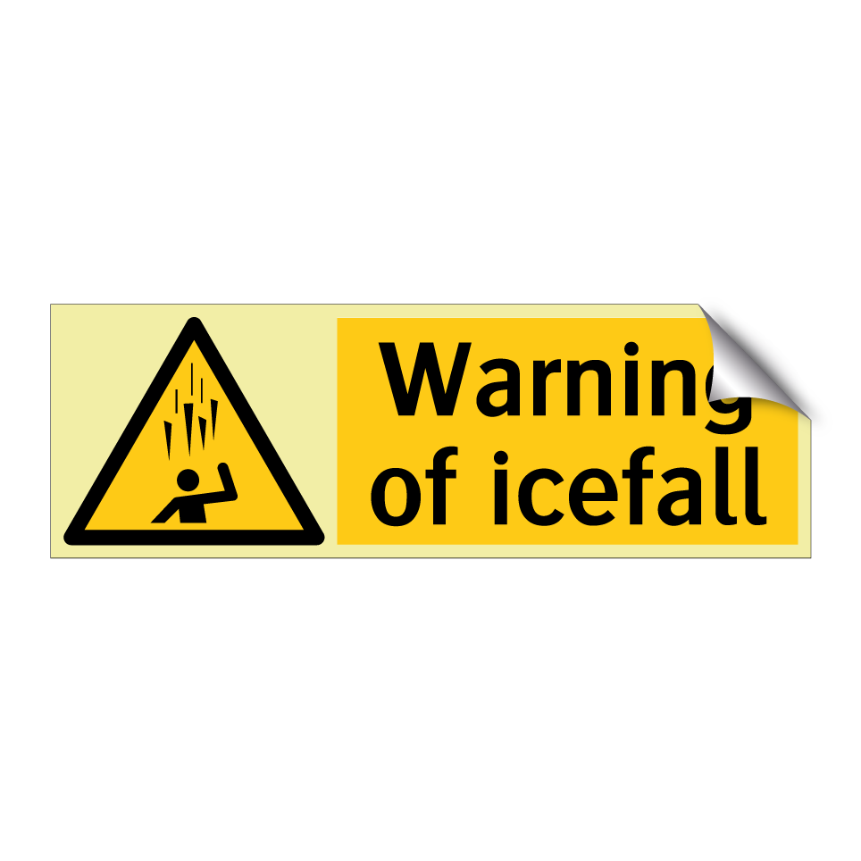 Warning of icefall