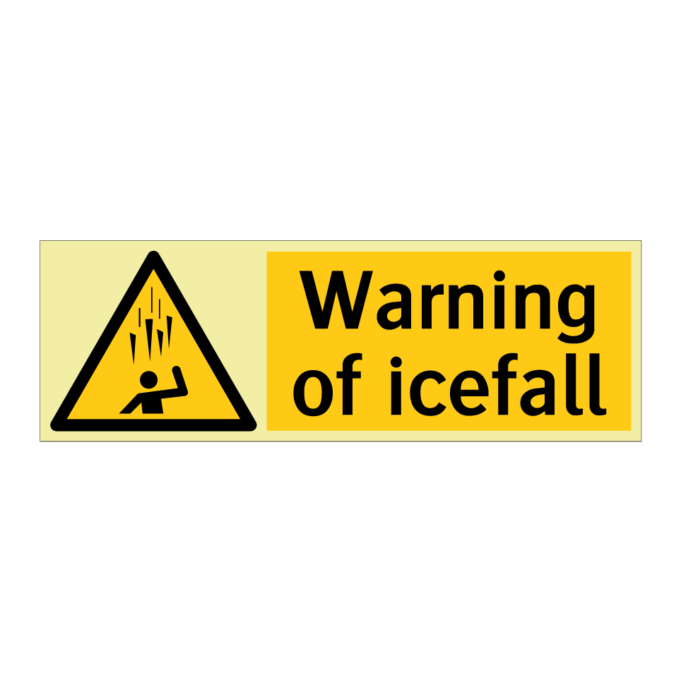 Warning of icefall