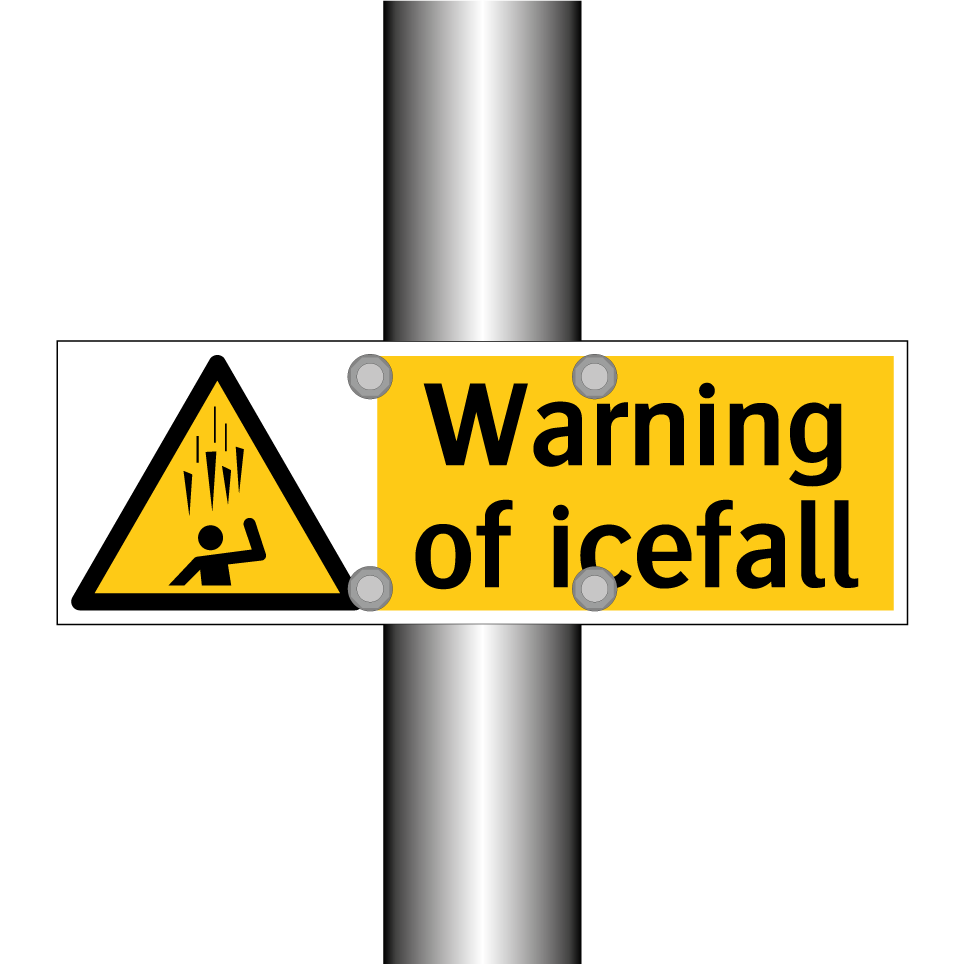 Warning of icefall