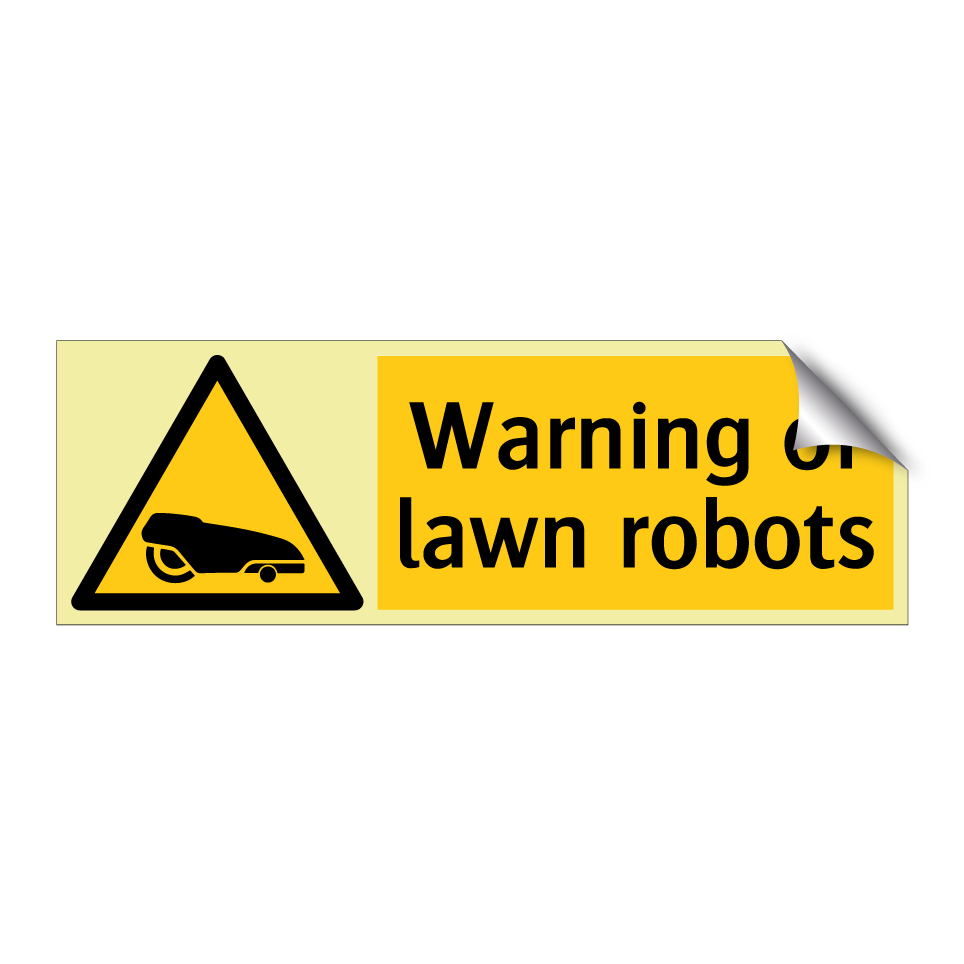 Warning of lawn robots