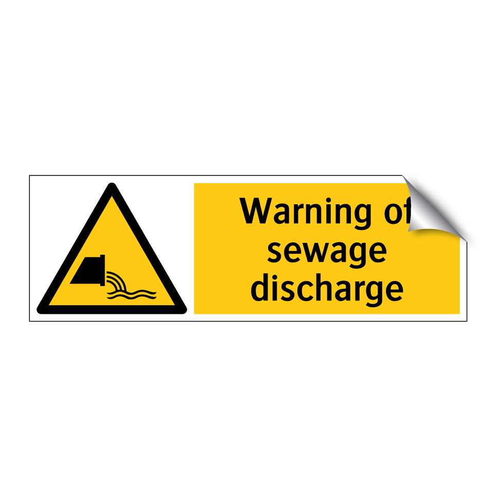 Warning of sewage discharge
