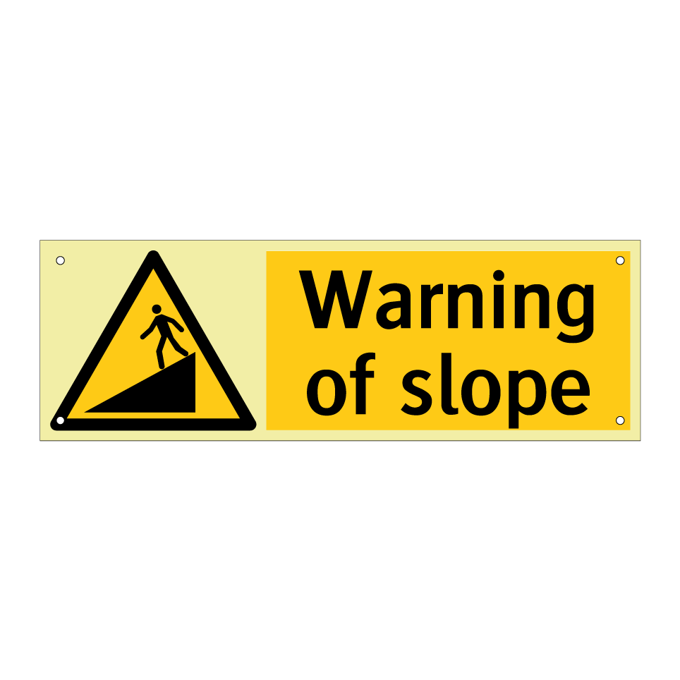 Warning of slope