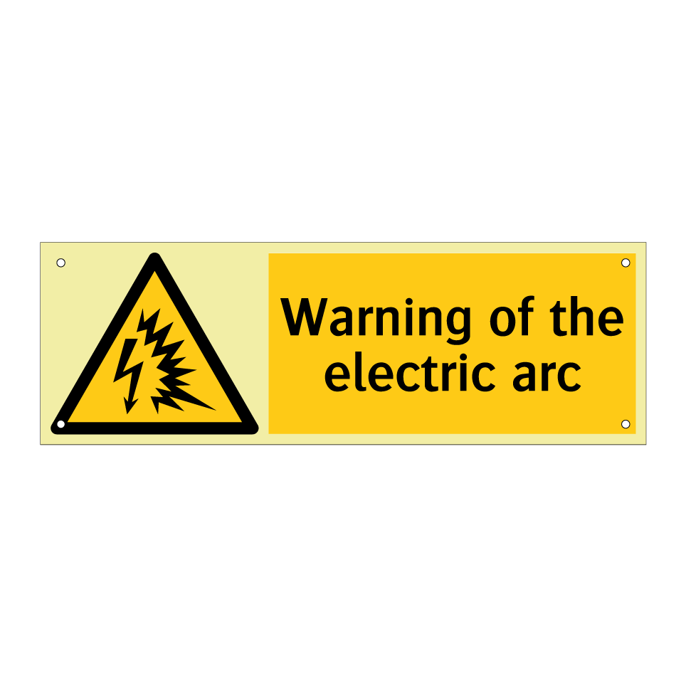 Warning of the electric arc