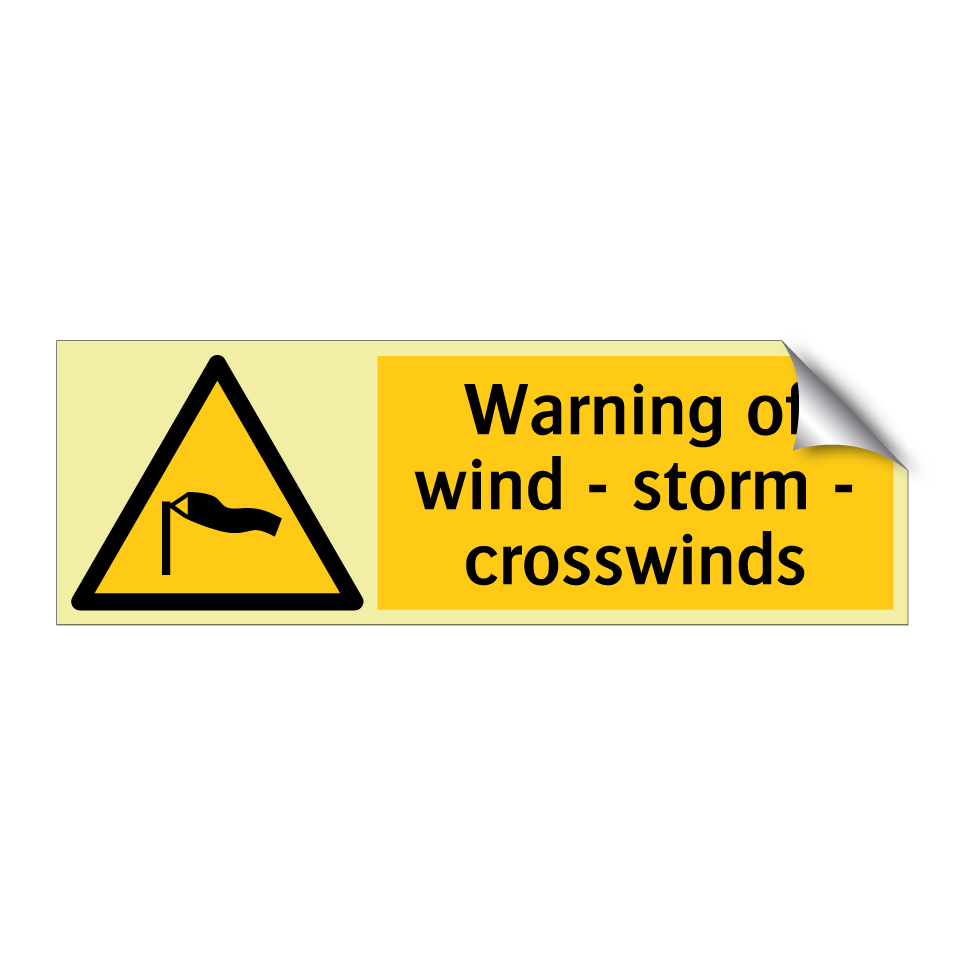 Warning of wind - storm - crosswinds