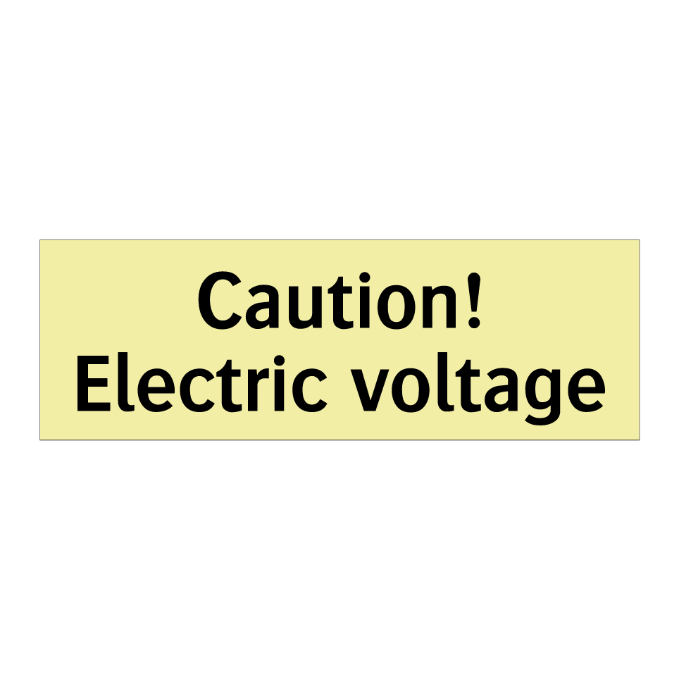 Caution! Electric voltage