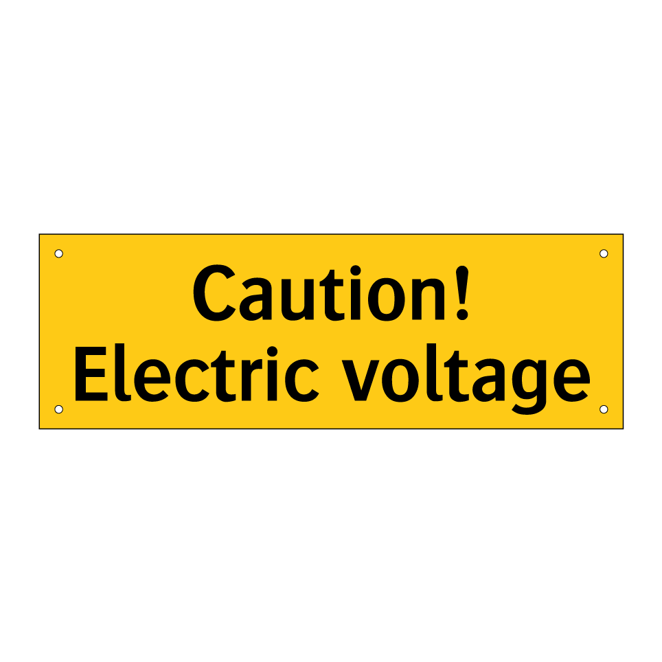 Caution! Electric voltage