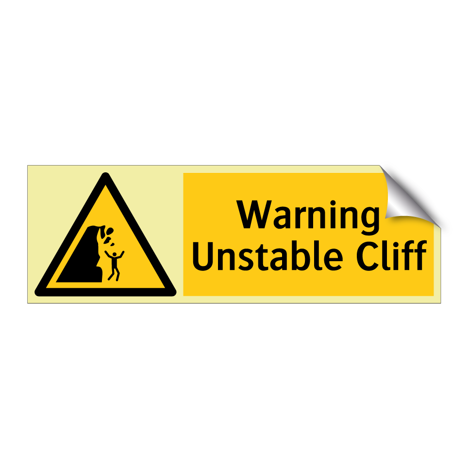 Warning Unstable Cliff