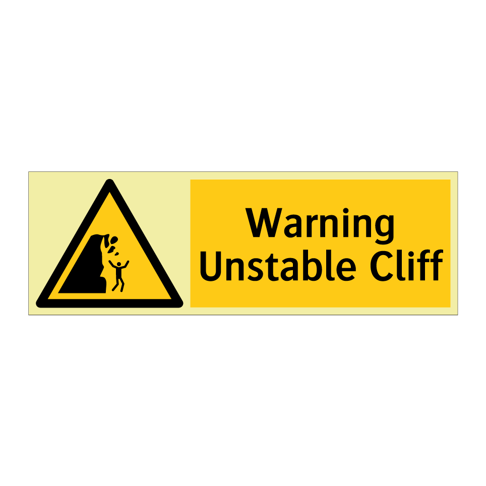 Warning Unstable Cliff