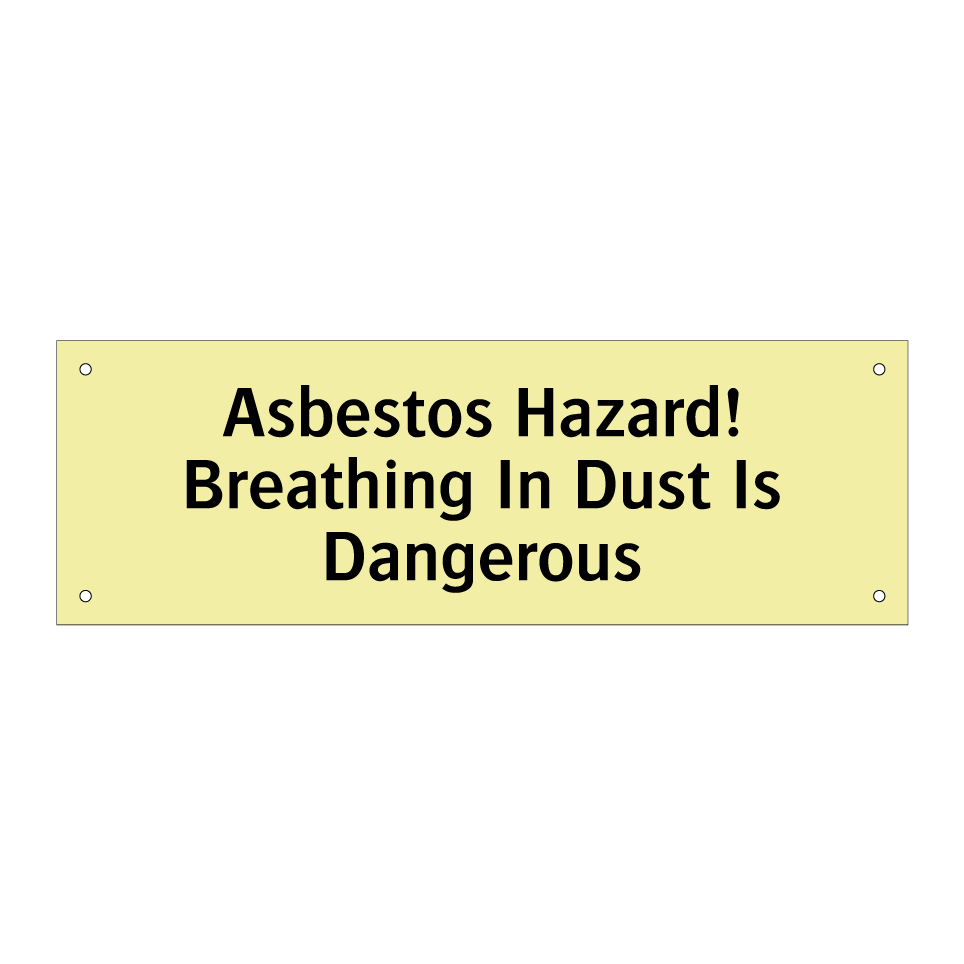 Asbestos Hazard! Breathing In Dust Is Dangerous