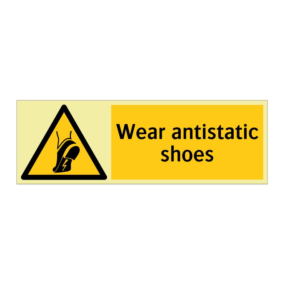 Wear antistatic shoes