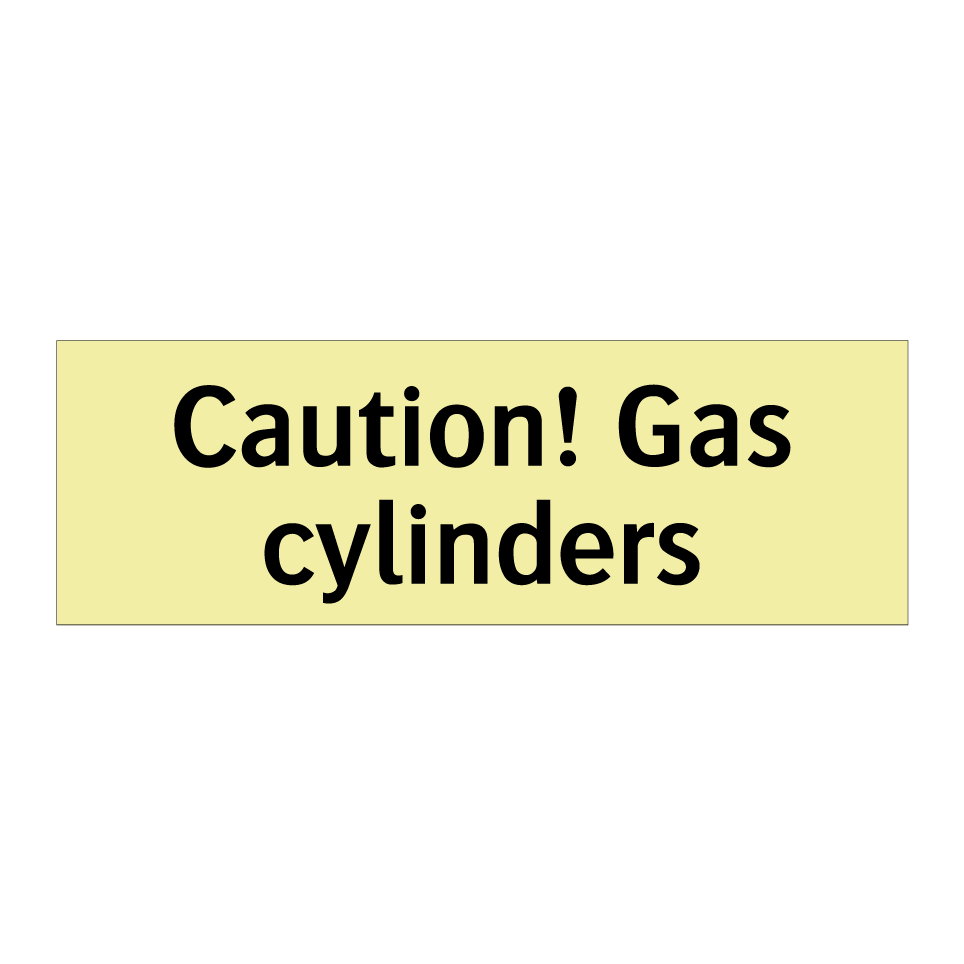 Caution! Gas cylinders
