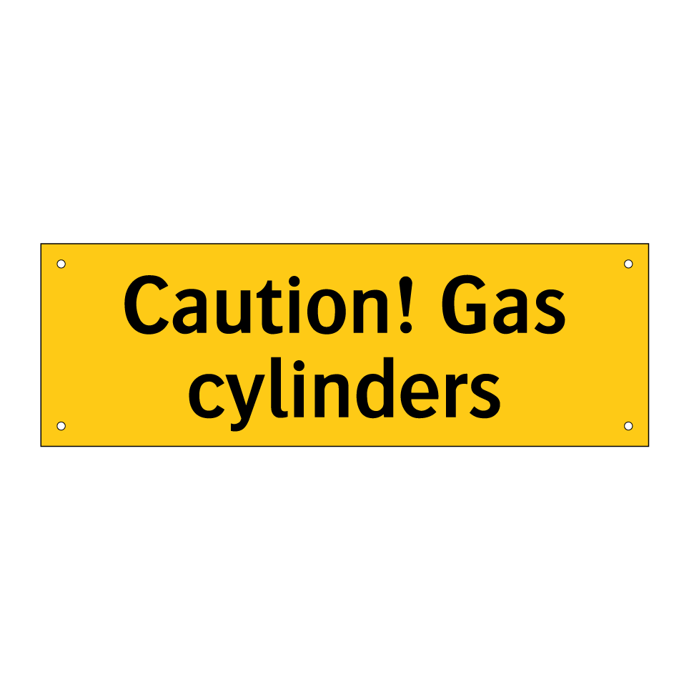 Caution! Gas cylinders