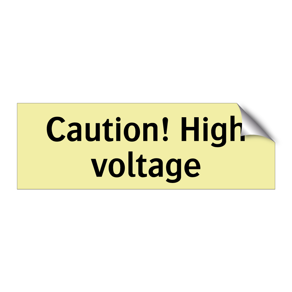 Caution! High voltage
