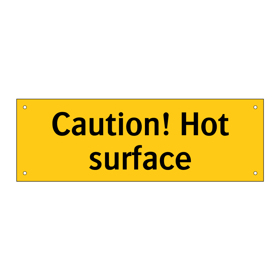 Caution! Hot surface