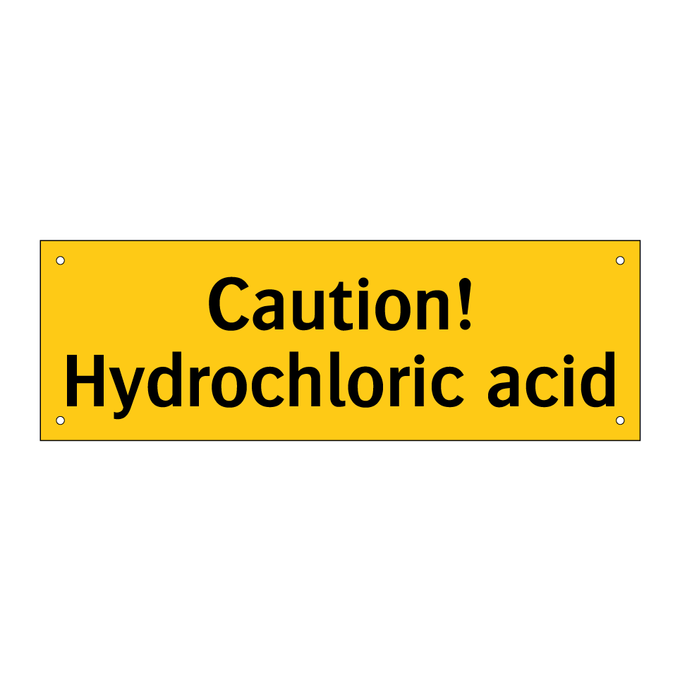 Caution! Hydrochloric acid