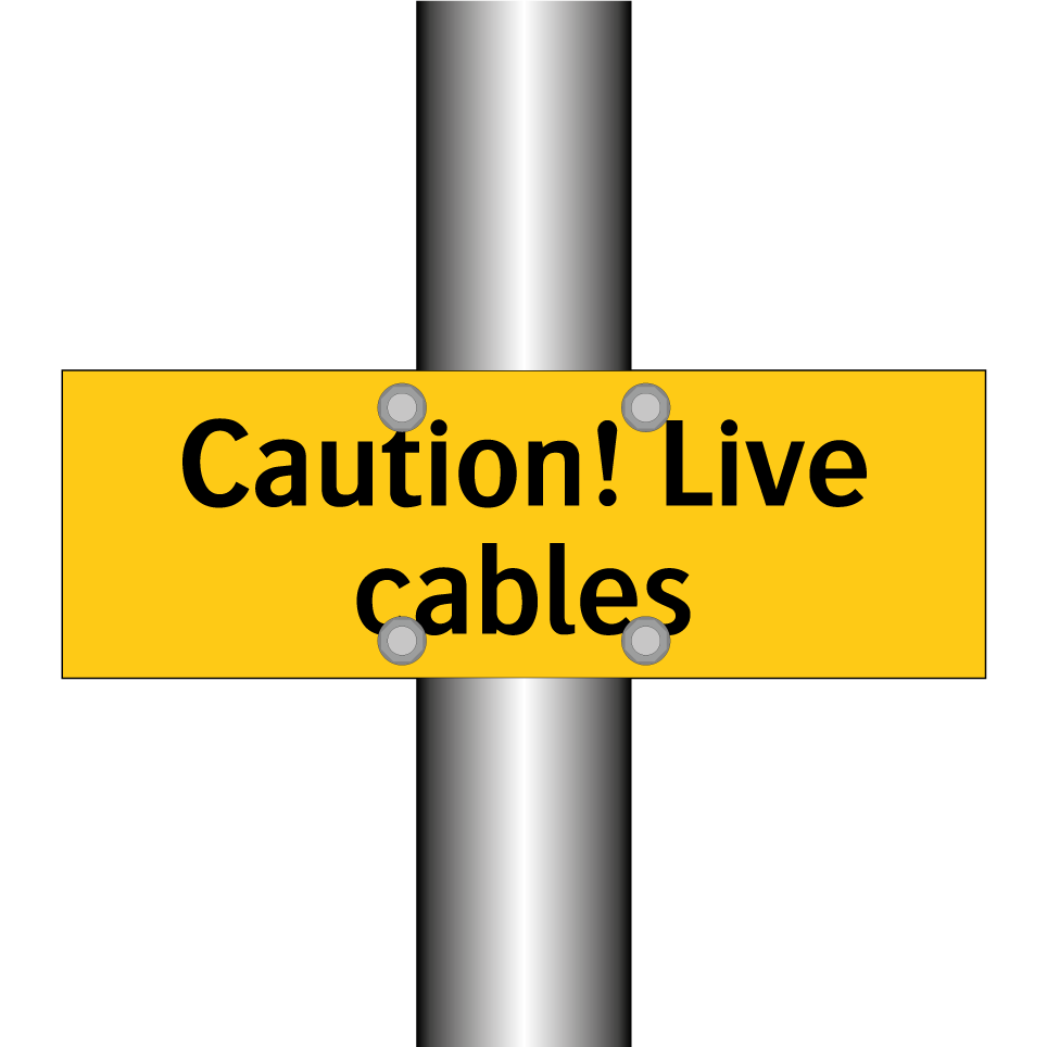 Caution! Live cables