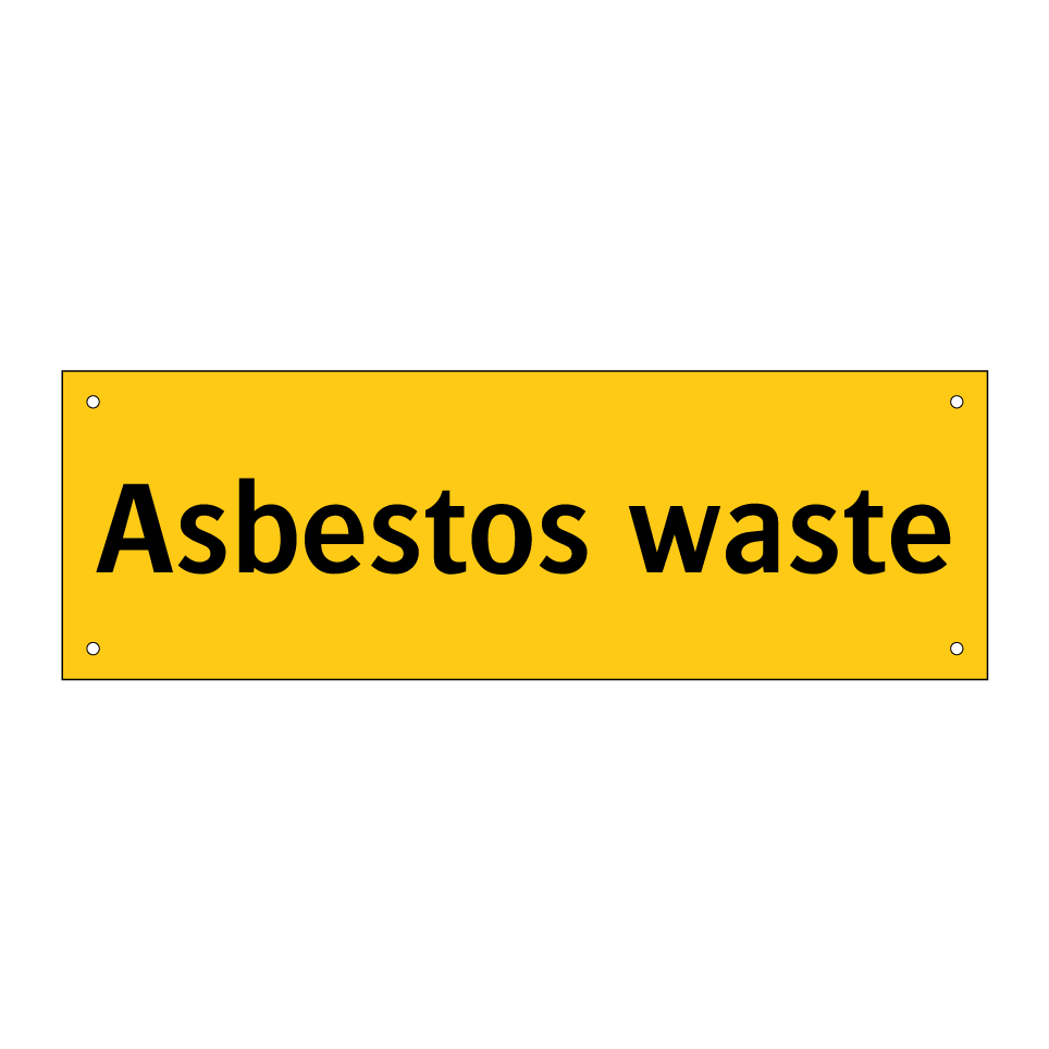 Asbestos waste