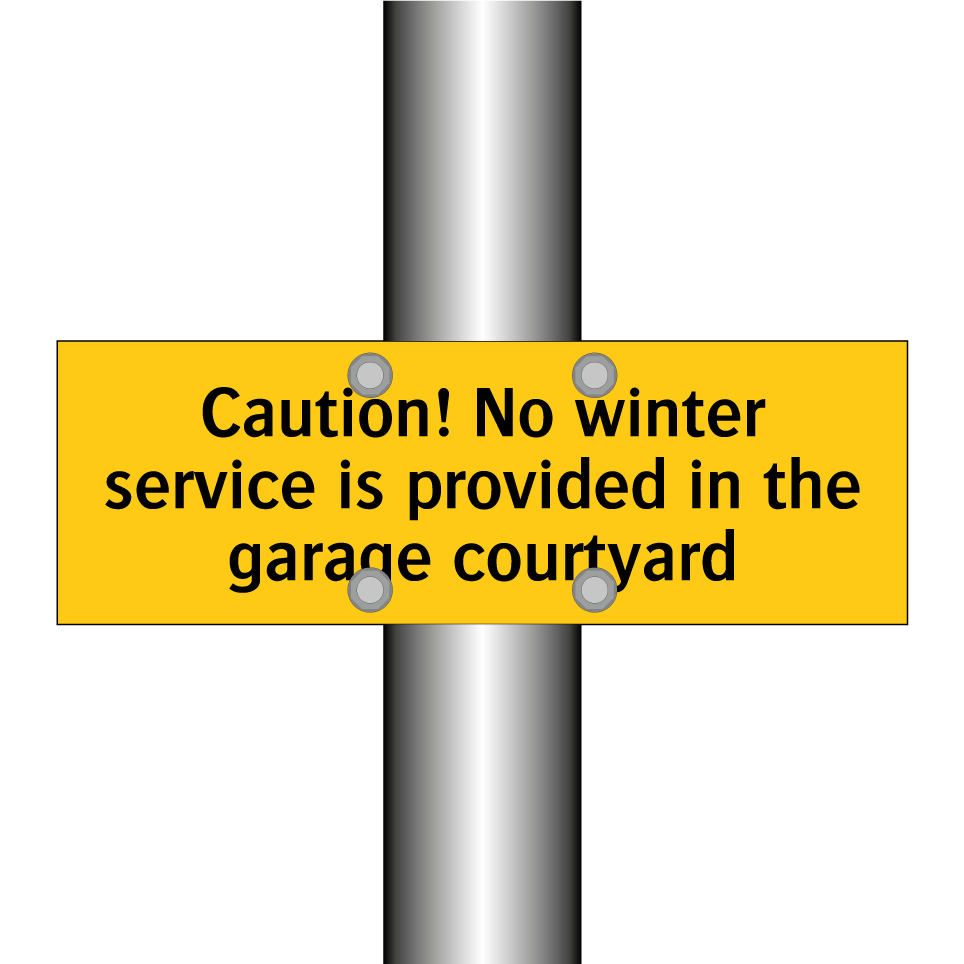 Caution! No winter service is provided in the garage courtyard