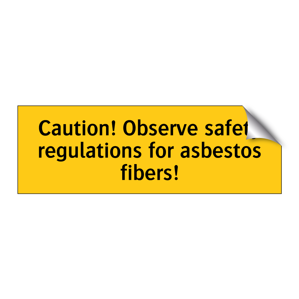 Caution! Observe safety regulations for asbestos fibers!