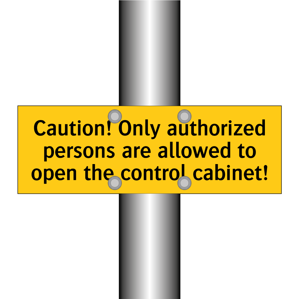Caution! Only authorized persons are allowed to open the control cabinet!