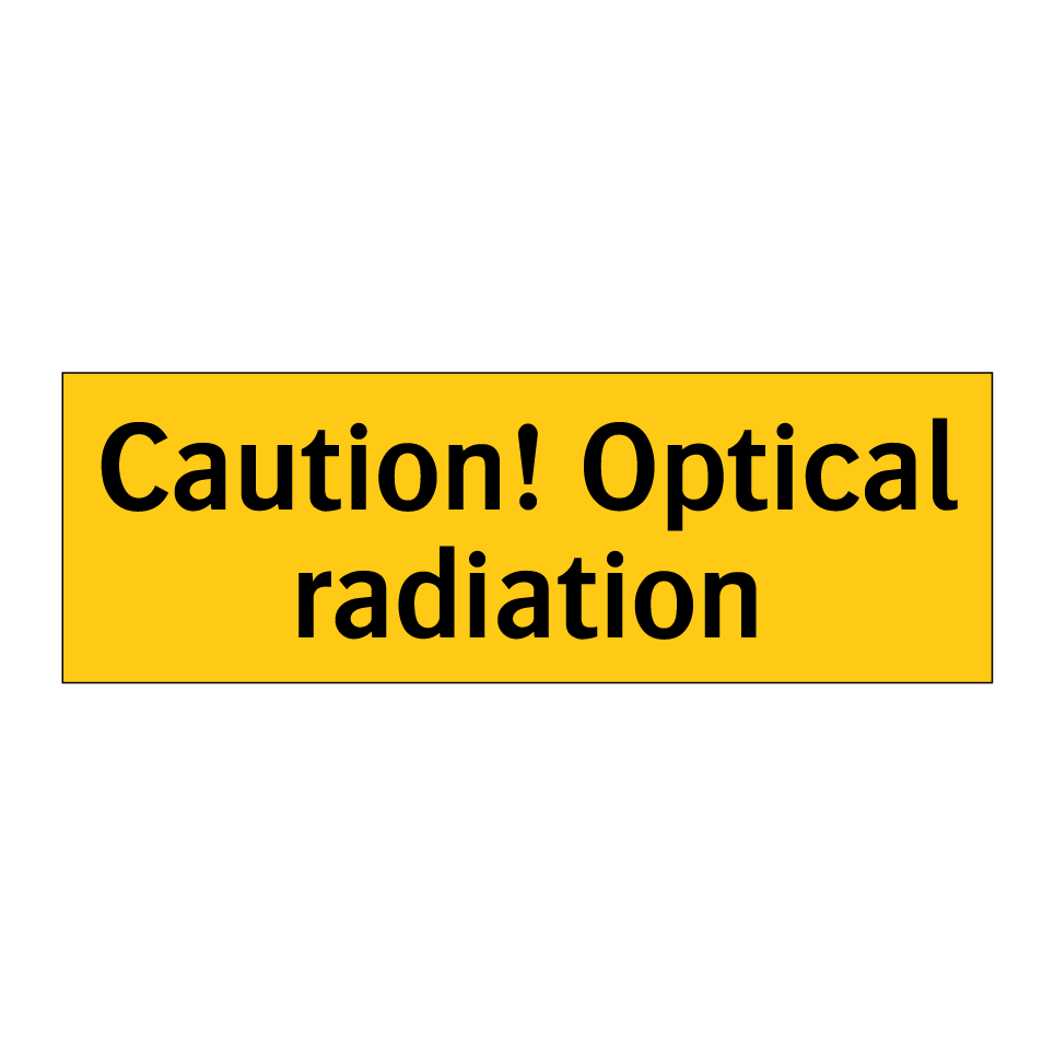 Caution! Optical radiation