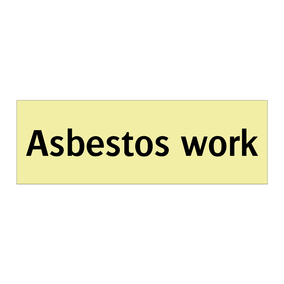 Asbestos work