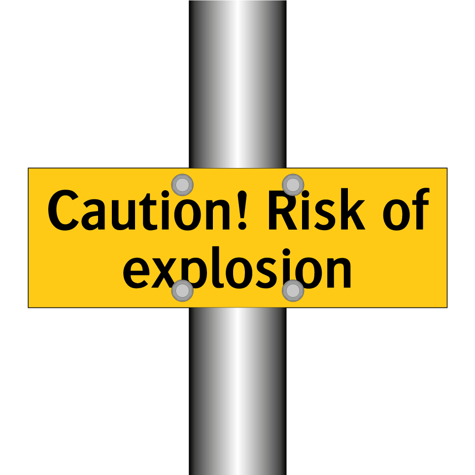 Caution! Risk of explosion